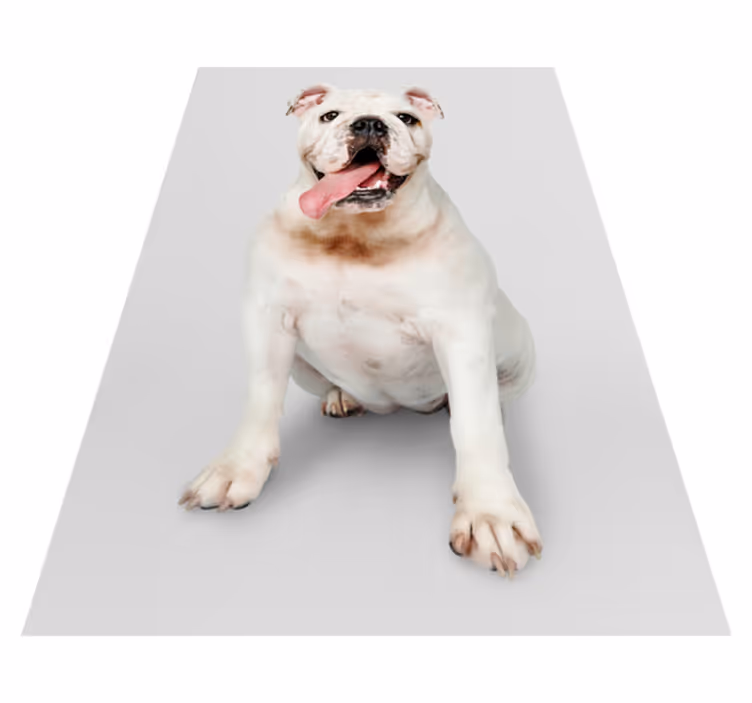 Boldog bulldog portré vinil szőnyeg állatnyomat - TenStickers