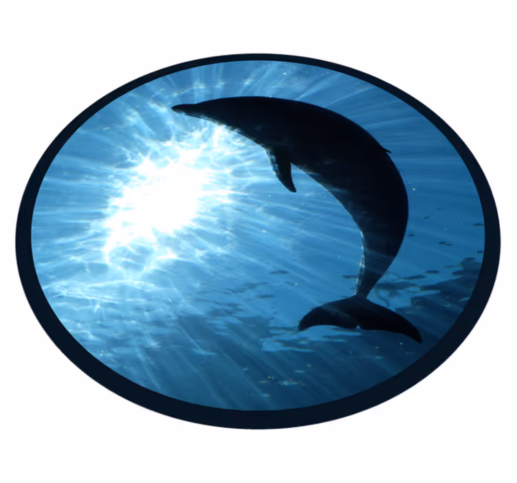 Delfin fröccsen fel vinil szőnyeg állat - TenStickers