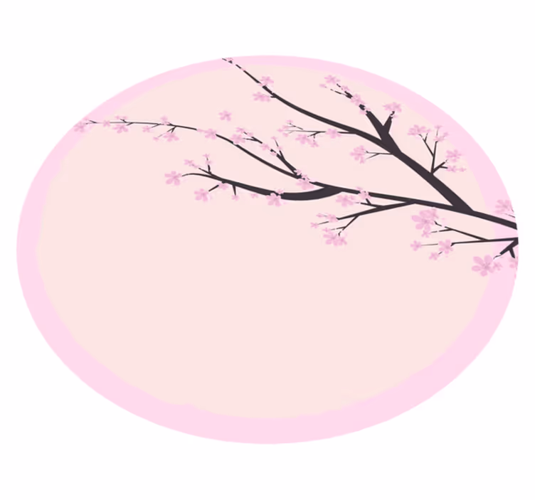 Japán virágzó fa konyha padlólapok - TenStickers
