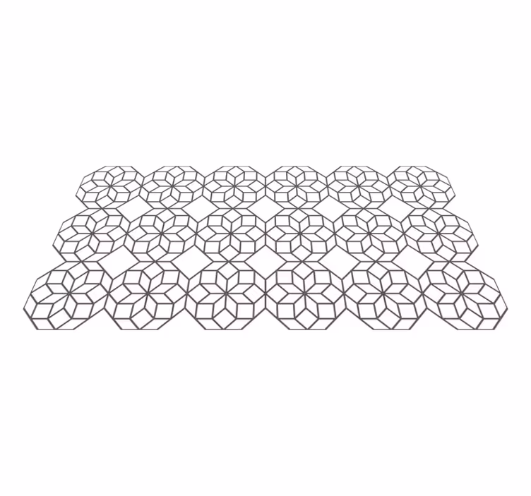Elegáns nyolcszög csempe szőnyeg - TenStickers