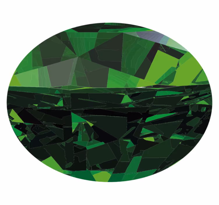 Geometrikus zöld fazetták vinil szőnyeg struktúra - TenStickers