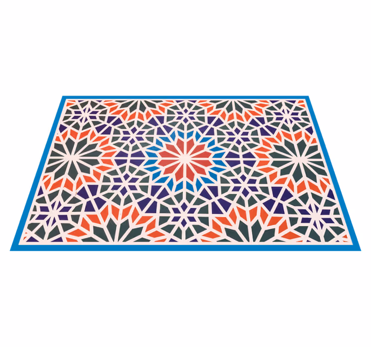 Bonyolult geometriai vinil szőnyeg mozaik - TenStickers