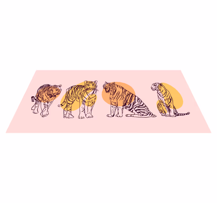 Tigris dekoratív állatszőnyeg - TenStickers