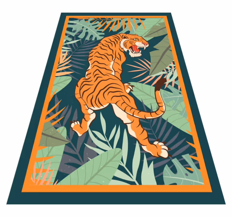 Tigris ordító állati vinilszőnyeg - TenStickers