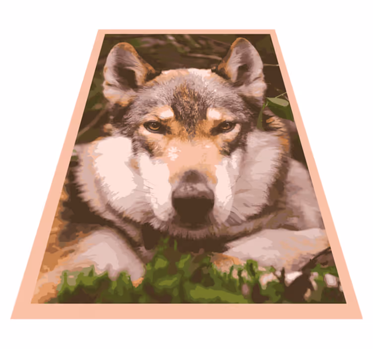 Farkasfej dizájn vinil szőnyeg állat - TenStickers