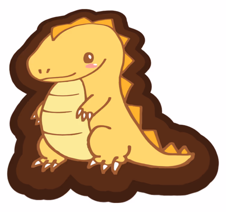 Aranyos dinoszaurusz dinoszaurusz vinil szőnyeg gyerekek - TenStickers