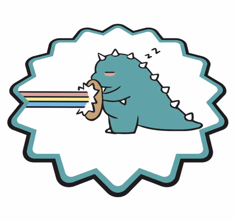 Dinoszaurusz szivárvány lehelet vinil szőnyeg mások - TenStickers
