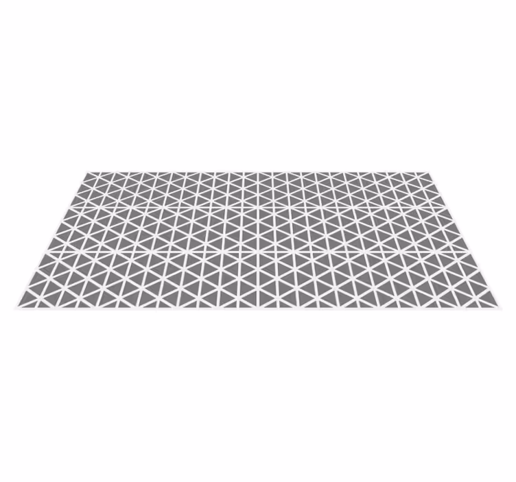 Szürke és fehér háromszög konyhai geometriai szőnyegek - TenStickers