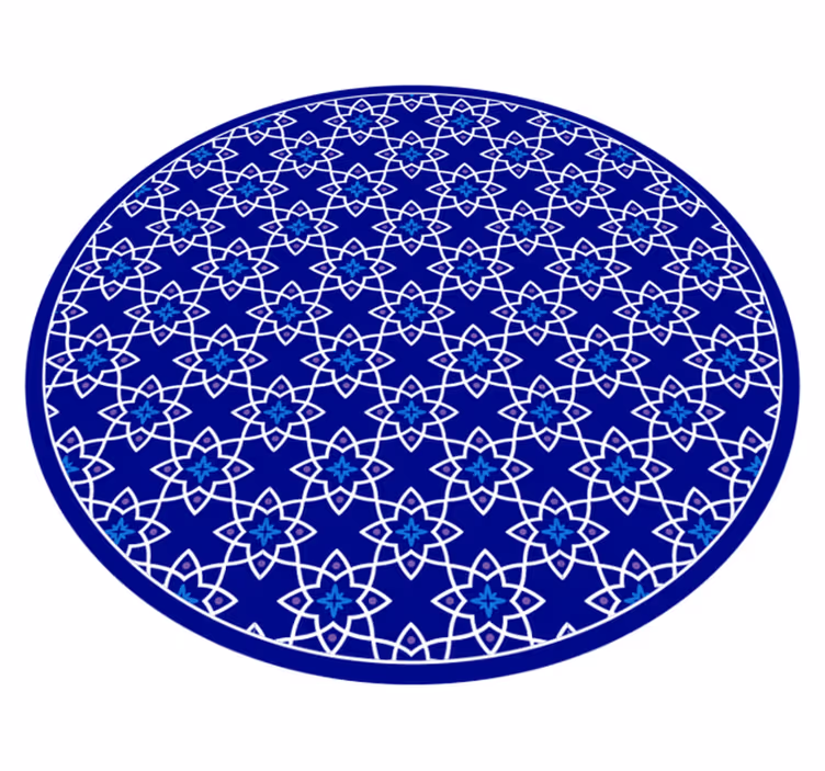 Azure virágmintás vinil szőnyeg mozaik - TenStickers