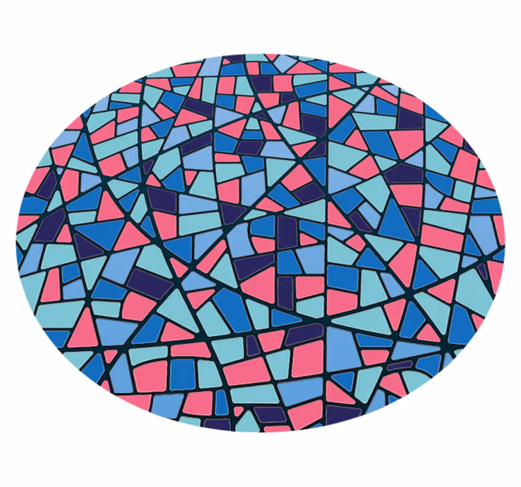 Színes geometriai elrendezés vinil szőnyeg mozaik - TenStickers