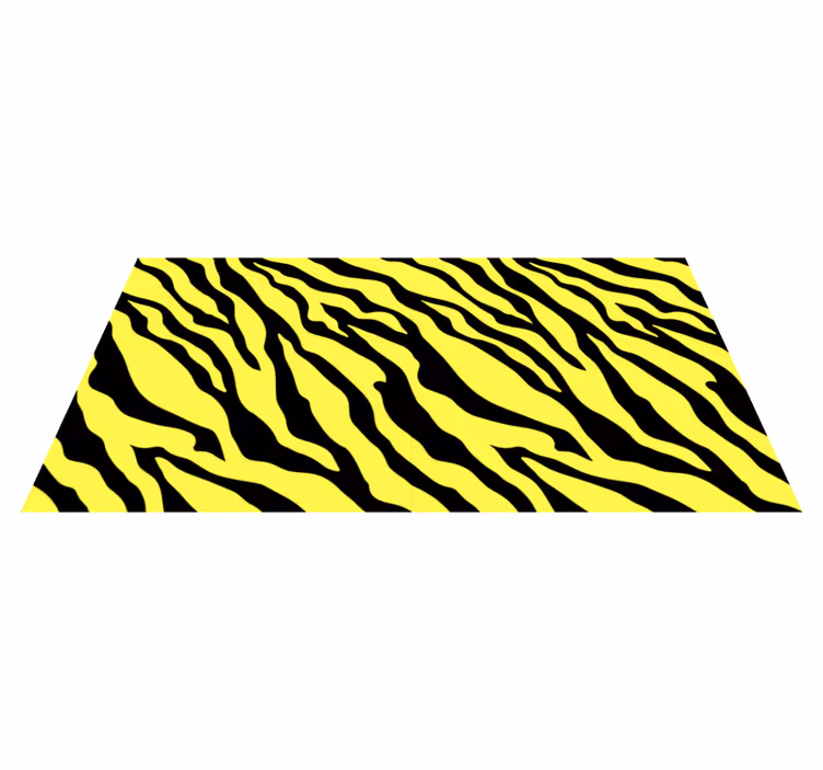 Sárga zebra nyomtatású vinilszőnyeg - TenStickers