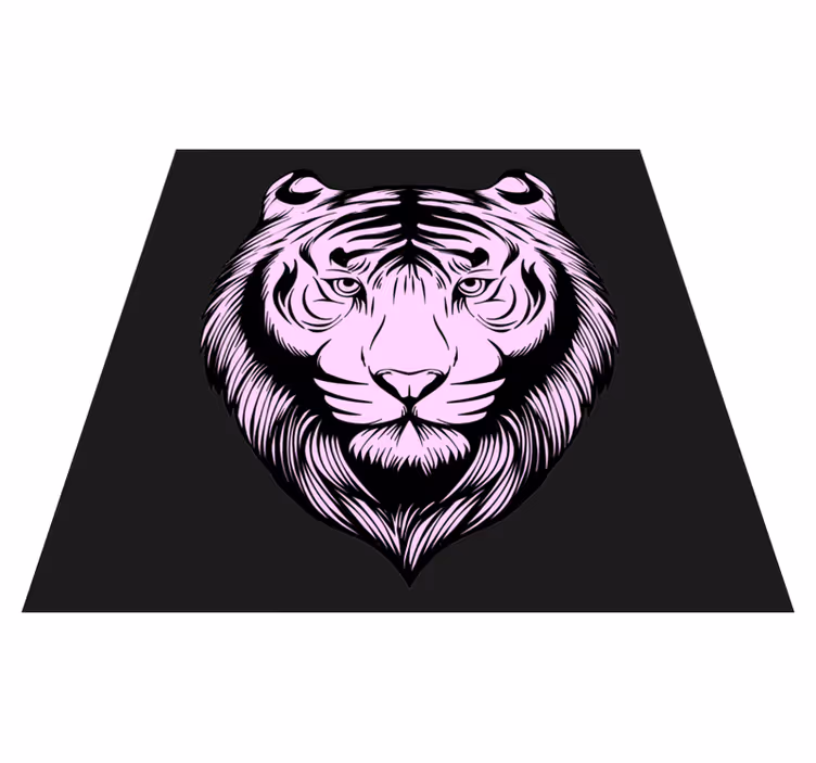 Vad rózsaszín tigris vinil szőnyeg állat - TenStickers