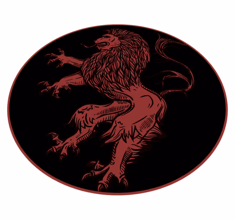 Vörös oroszlán jelkép vinil szőnyeg állat - TenStickers