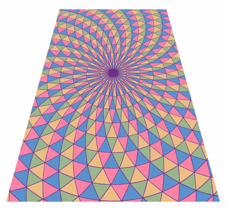 Színes háromszög örvények vinil szőnyeg geometriai - TenStickers