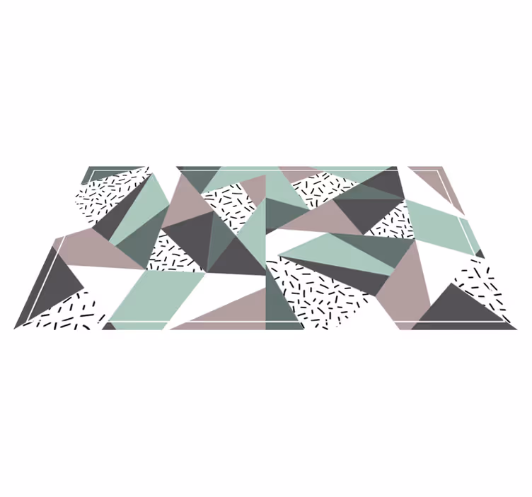 Absztrakt háromszög alakú alakzatok vinil szőnyeg geometriai - TenStickers