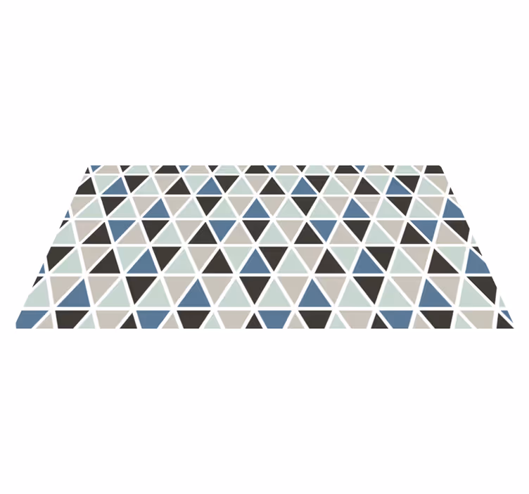 Szürke és kék geometriai mintás geometriai szőnyegek - TenStickers
