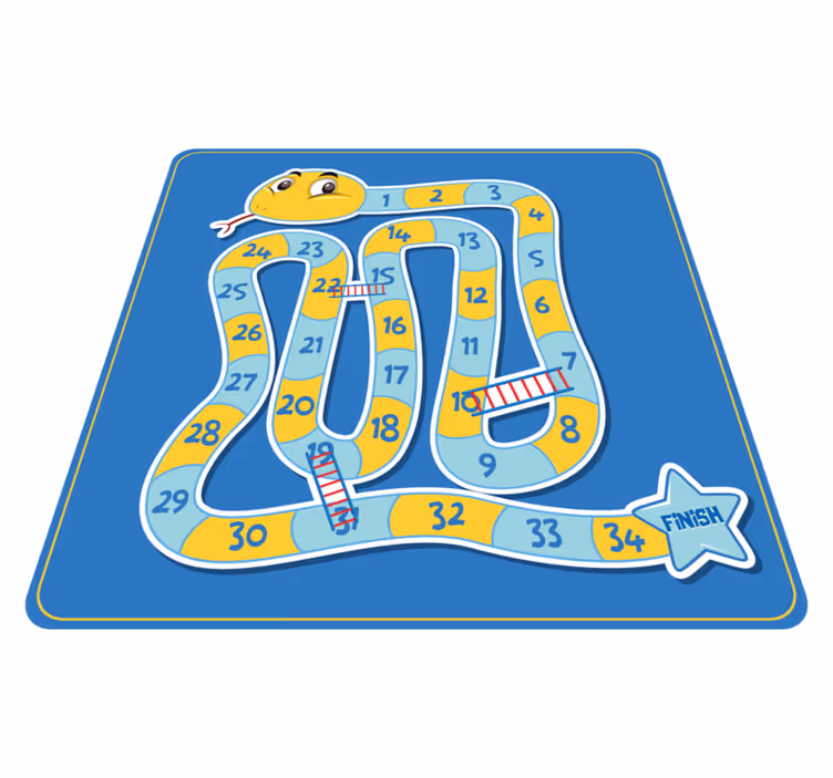 Kígyó játék társasjáték szőnyeg - TenStickers