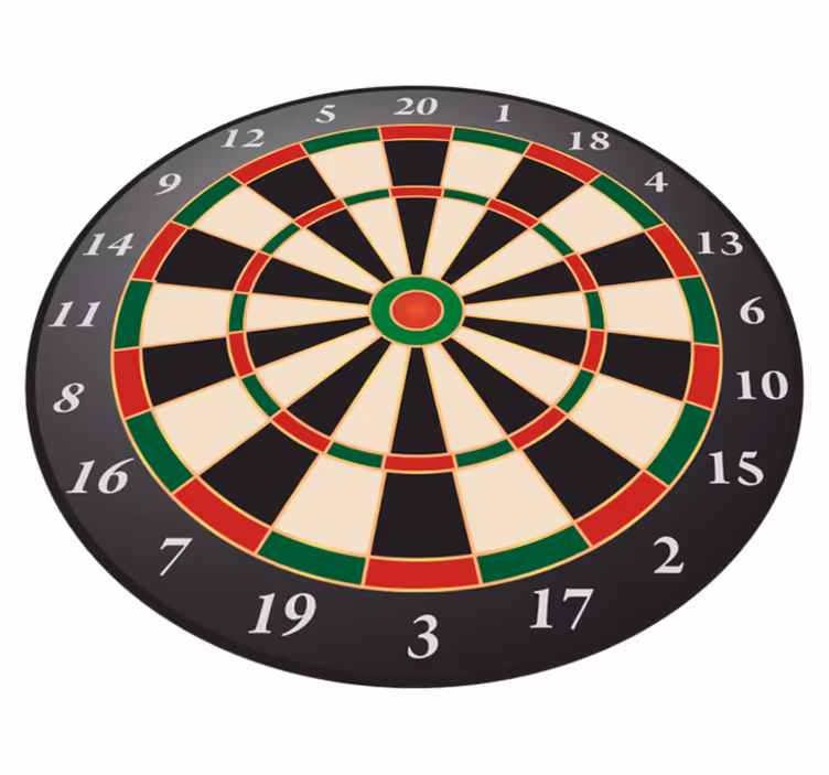 Darts tábla stílusú vinil szőnyeg tiniknek - TenStickers