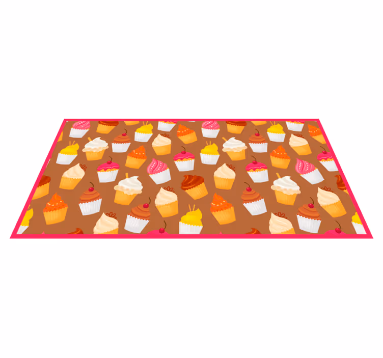 Cupcake öröm vinil szőnyeg konyha - TenStickers