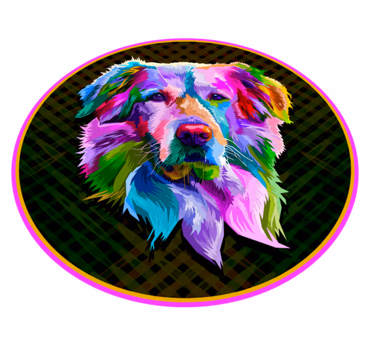 Arany retriever pop art állati szőnyeg - TenStickers