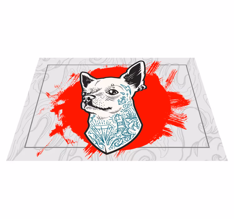 Vinil szőnyeg állat - chihuahua kutya portré - TenStickers
