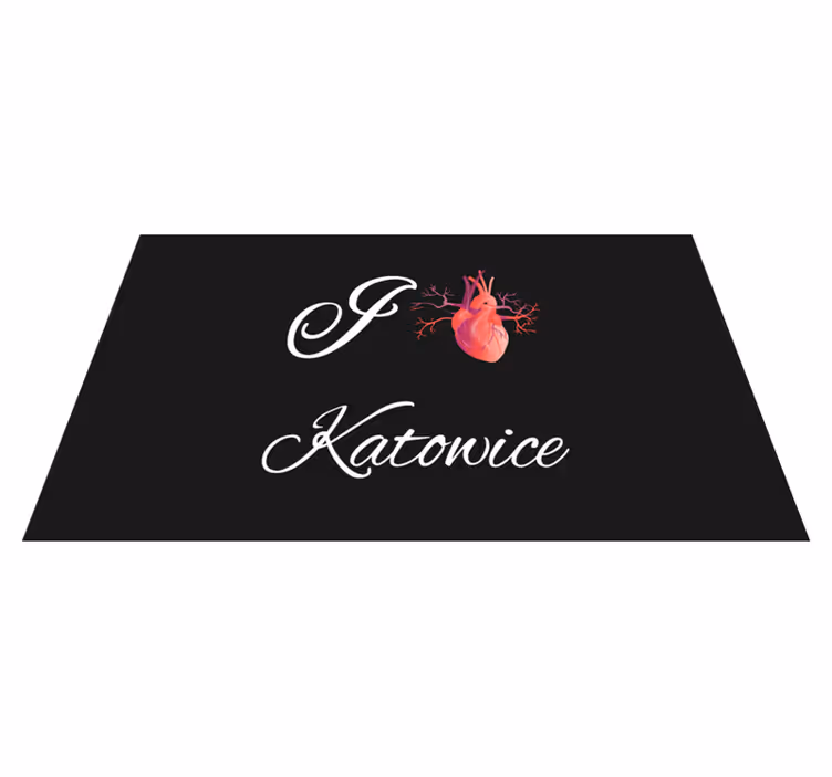 Imádom a katowice egyedi vinyl szőnyeget - TenStickers