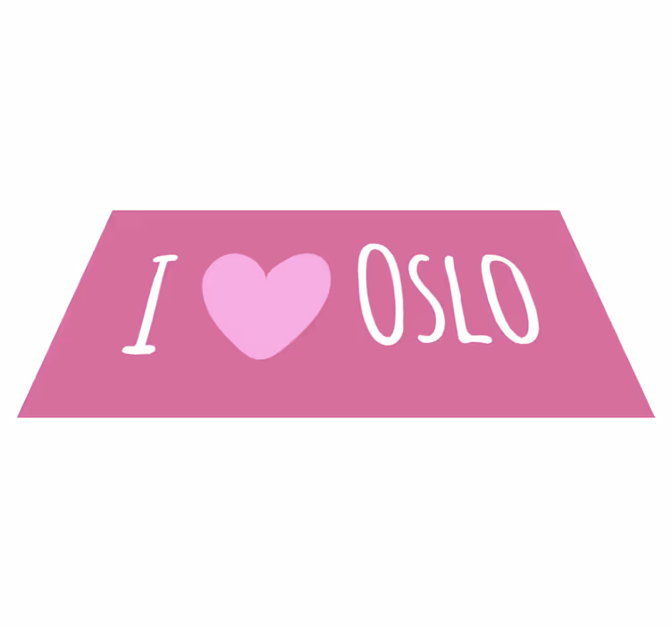 Szeretem oszlót rózsaszín dizájn vinilszőnyegek - TenStickers
