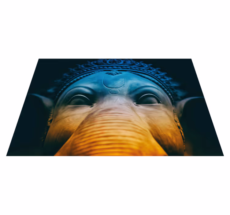 Modern művészet kék elefánt modern szőnyeg - TenStickers