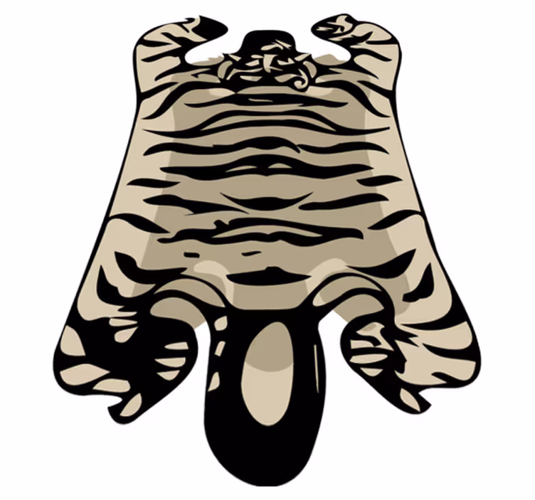 Stílusos tigriscsíkok vinil szőnyeg állatnyomat - TenStickers