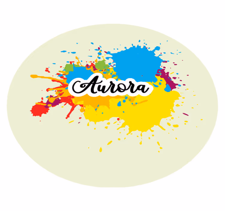 Névvel ellátott splash grafika vinil szőnyeg - TenStickers