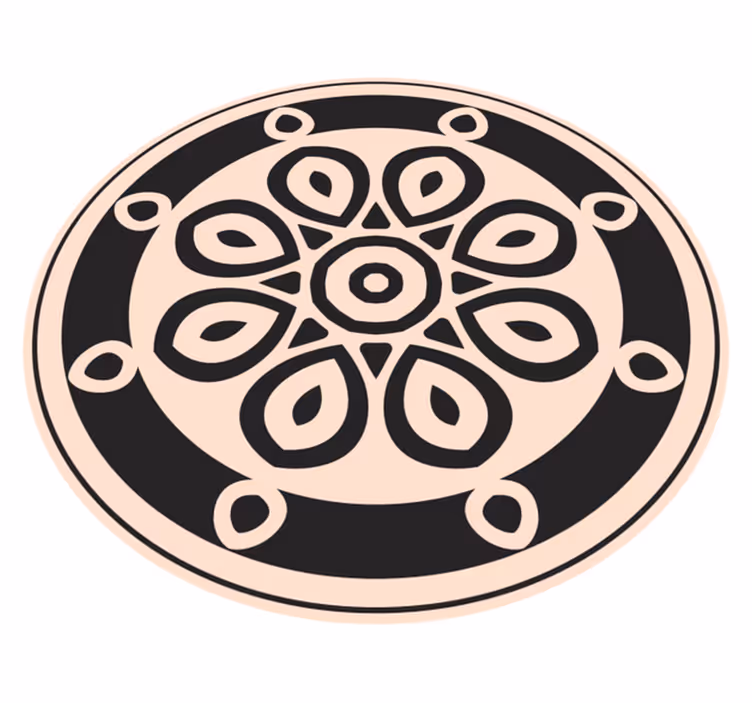Kör alakú minimalista formájú hálószőnyeg - TenStickers