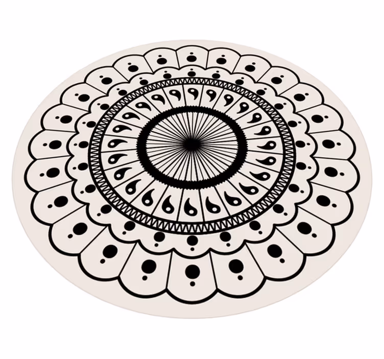 Kör alakú boho mandala hálószoba szőnyeg - TenStickers
