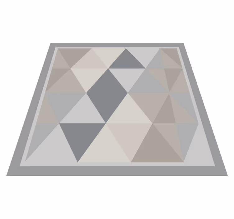 Szürke pantone háromszögek skandináv vinyl szőnyeg - TenStickers