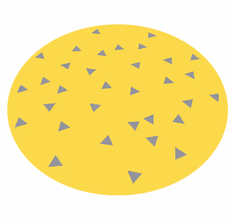 Sárga háromszög kialakítás vinil szőnyeg geometriai - TenStickers