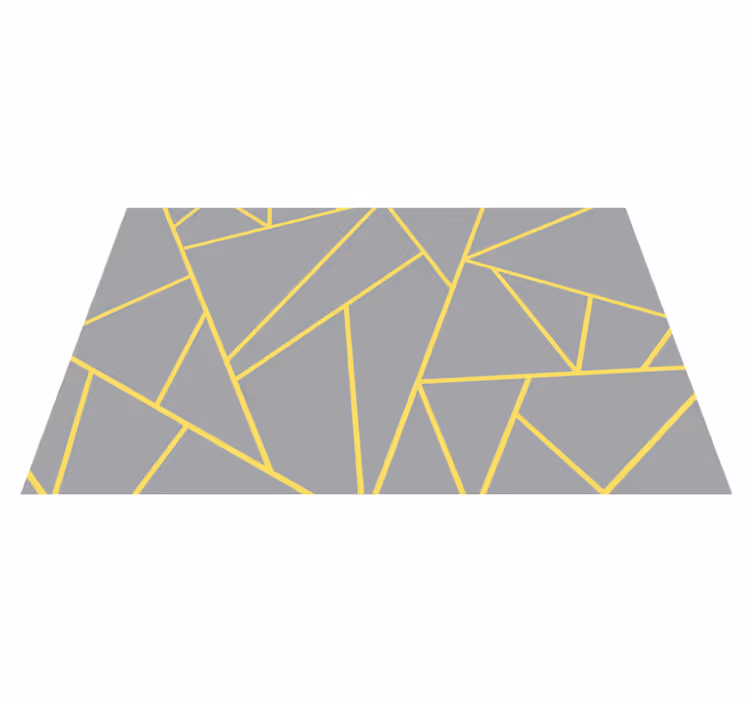 Modern sárga és szürke vinil szőnyeg geometriai - TenStickers