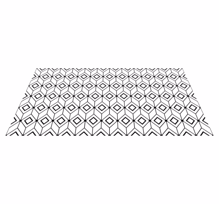 Athén geometriai csempehatású vinilszőnyeg - TenStickers