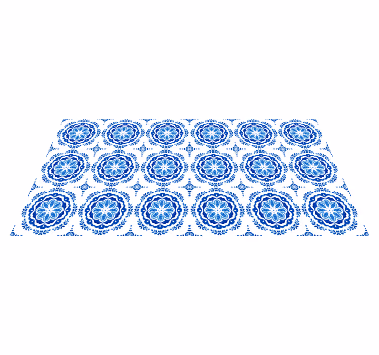 Nápoly körök cseréphatású vinilszőnyeg - TenStickers