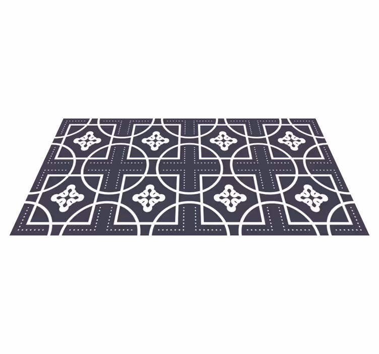 Geometriai formák cseréphatású vinilszőnyeg - TenStickers
