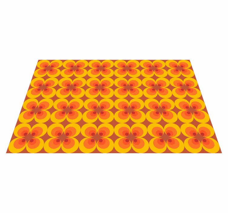 70-es évek retro körök geometriai szőnyegek - TenStickers