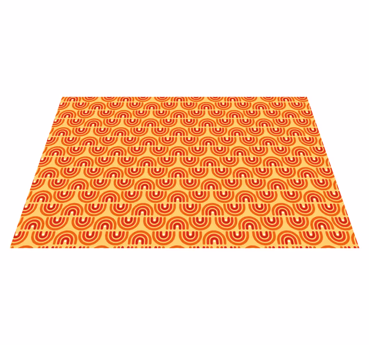 Színes hullámminta vinil szőnyeg geometriai - TenStickers