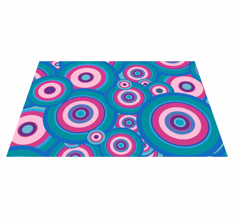 Színes kör alakú motívumok vinil szőnyeg geometriai - TenStickers