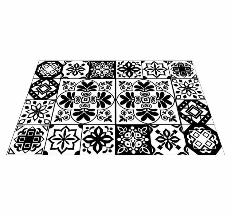 Egyszínű mandala vinyl szőnyeg - TenStickers