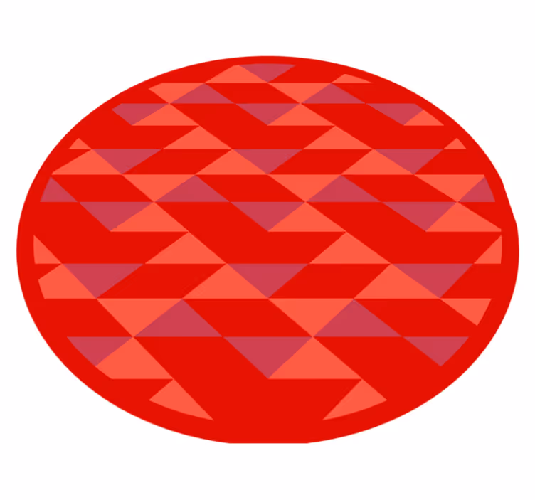 Piros háromszög minta vinil szőnyeg geometriai - TenStickers
