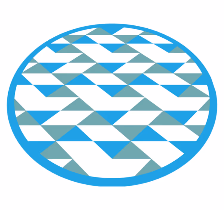 Kék kis háromszög csempe szőnyeg - TenStickers