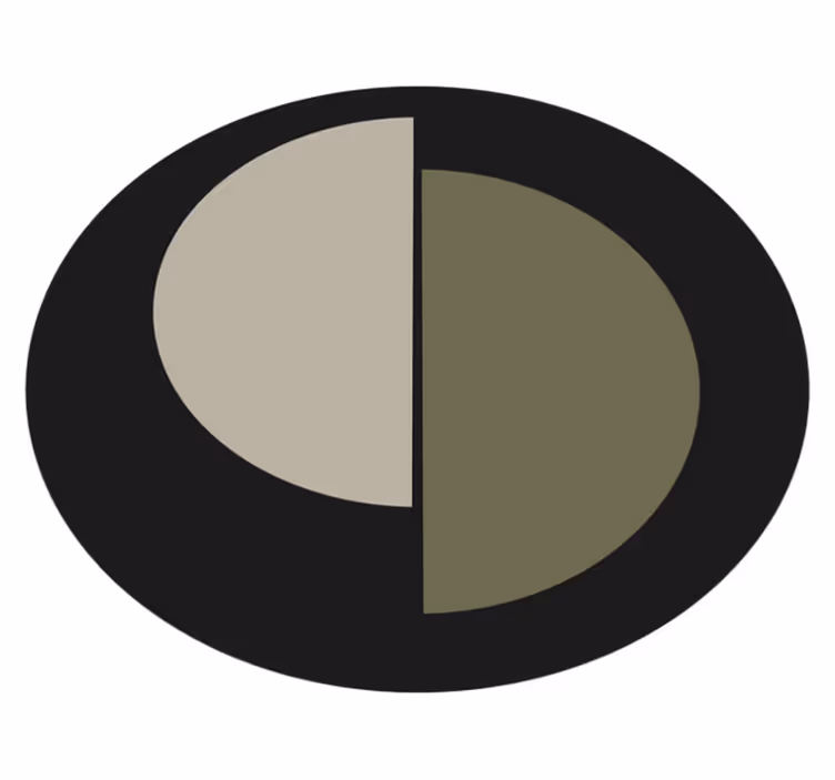 Kétszínű ovális vinil szőnyeg minimalista - TenStickers