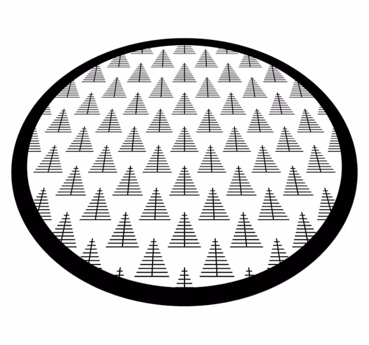 Geometrikus szürke fák vinil szőnyeg skandináv - TenStickers