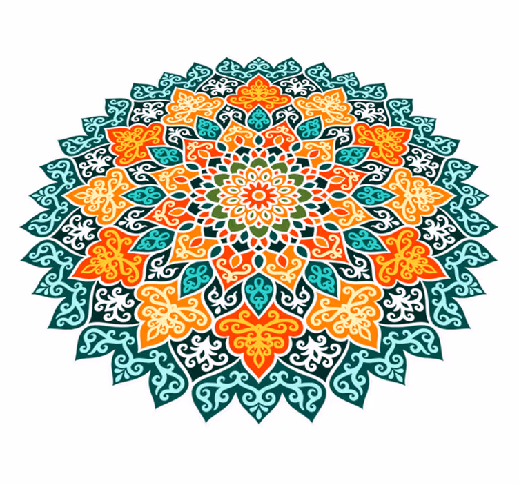 Konyhai színes mandala vinyl szőnyeg - TenStickers