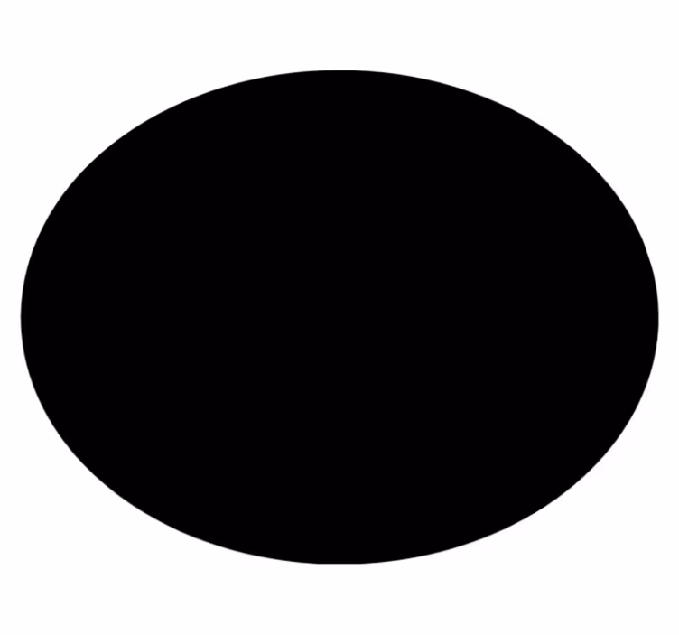 Fekete modern kerek vinilszőnyeg - TenStickers