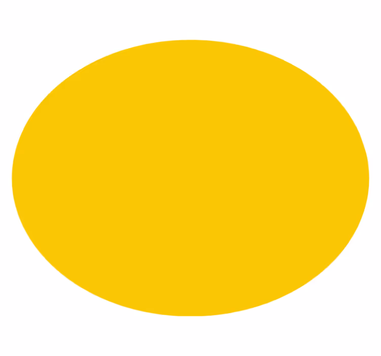 élénk sárga Vinil szőnyeg kör alakú - TenStickers