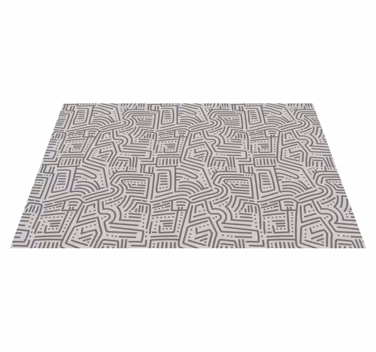 Nordic style absztrakt szürke nordic vinyl szőnyeg - TenStickers